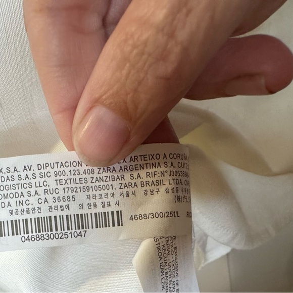 Zara White short mini dress size Large new with tags NWT size Large - Picture 12 of 14